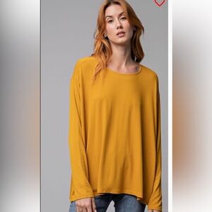 162 🇺🇸EASEL MUSTARD TUNIC TOP